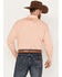 Image #4 - Resistol Men's Sunrise Heathered Solid Long Sleeve Button Down Western Shirt, Peach, hi-res
