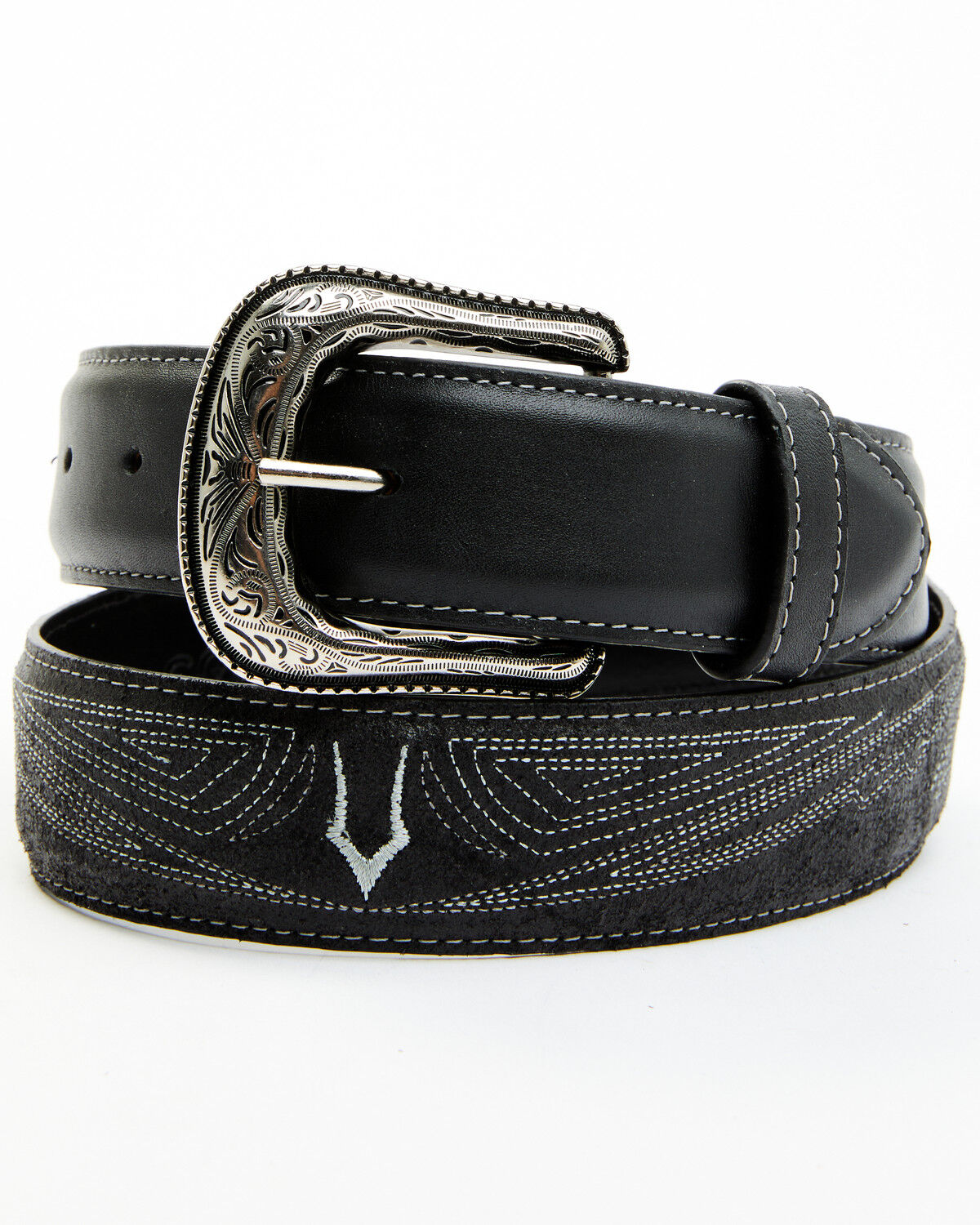 Image #1 - Cody James Men's Western Embroidered Belt, Black, hi-res