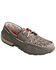 Twisted X Women's Tooled Boat Shoes - Moc Toe, Grey, hi-res