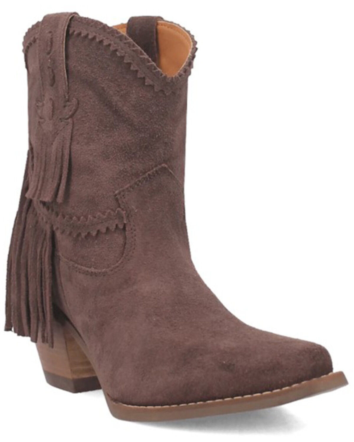Image #1 - Dingo Women's Fandango Fringe Western Booties - Snip Toe, , hi-res