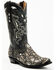 Image #1 - Corral Men's Exotic Python Skin Inlay Western Boots - Snip Toe, Black/white, hi-res