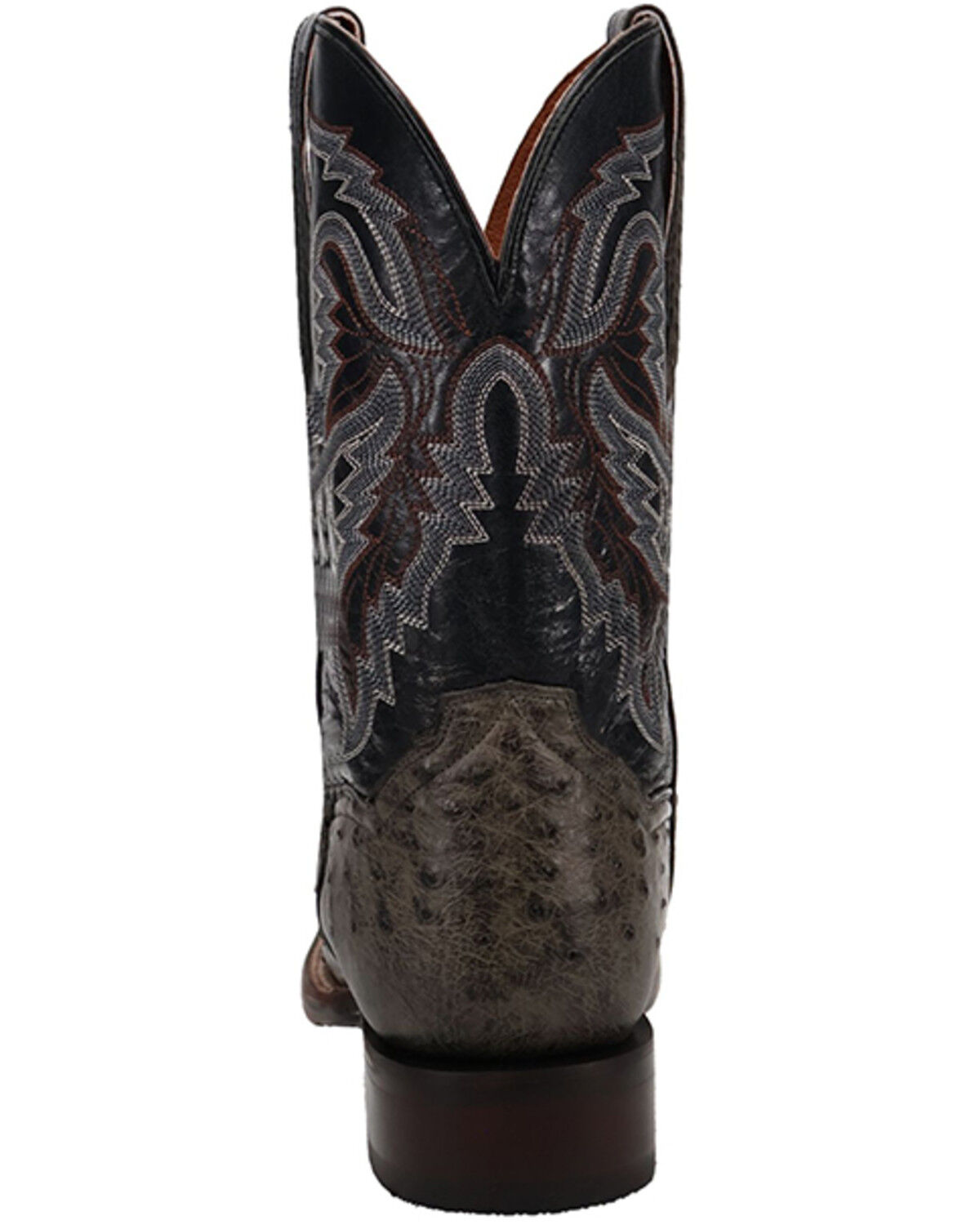 Image #5 - Dan Post Men's Exotic Ostrich Western Boots - Square Toe, Grey, hi-res
