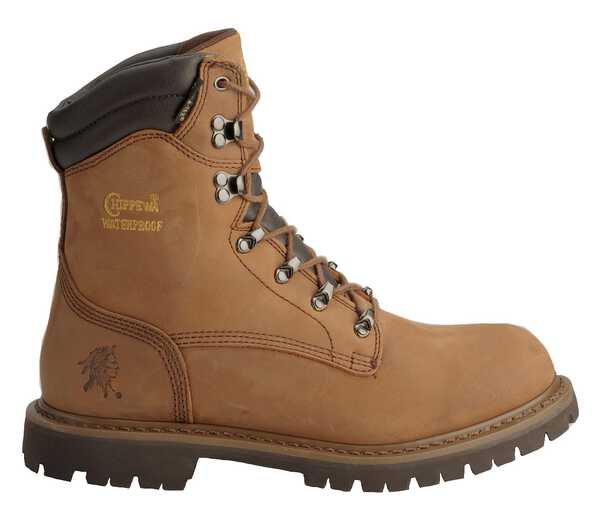 Image #8 - Chippewa Men's Heavy Duty Waterproof & Insulated Aged Bark 8" Work Boots - Steel Toe, Bark, hi-res