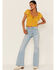 Image #2 - Patrons of Peace Women's Hyland Knit Top, Mustard, hi-res