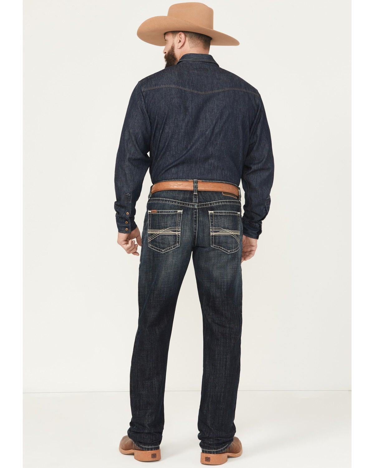 Image #3 - Ariat Men's Boot Barn Exclusive Bart Keith Dark Wash Relaxed Straight Denim Jeans - Big, Dark Wash, hi-res