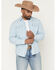 Image #1 - Levi's Men's Light Wash Classic Western Standard Long Sleeve Pearl Snap Western Shirt, Light Wash, hi-res