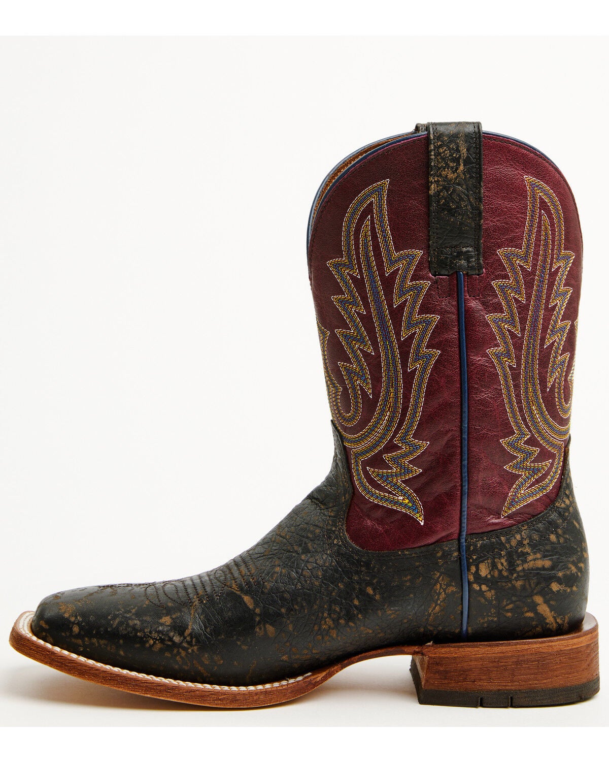 Image #3 - Ariat Men's County Roads Western Boots - Broad Square Toe, Brown, hi-res