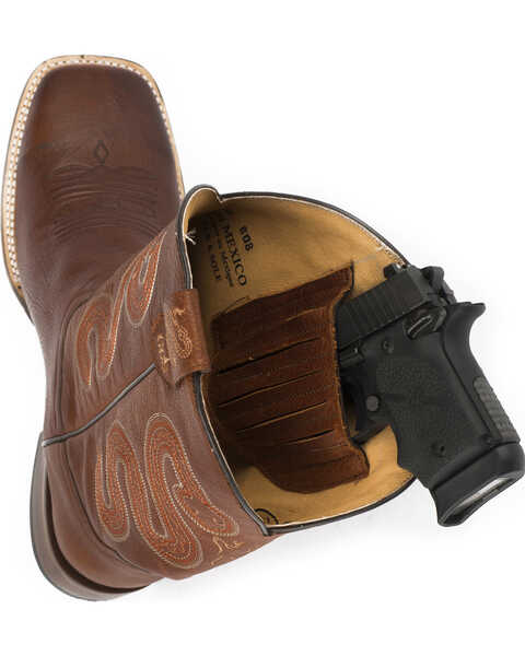 Image #2 - Roper Men's Concealed Carry Pocket Pierce Boots - Broad Square Toe , Brown, hi-res