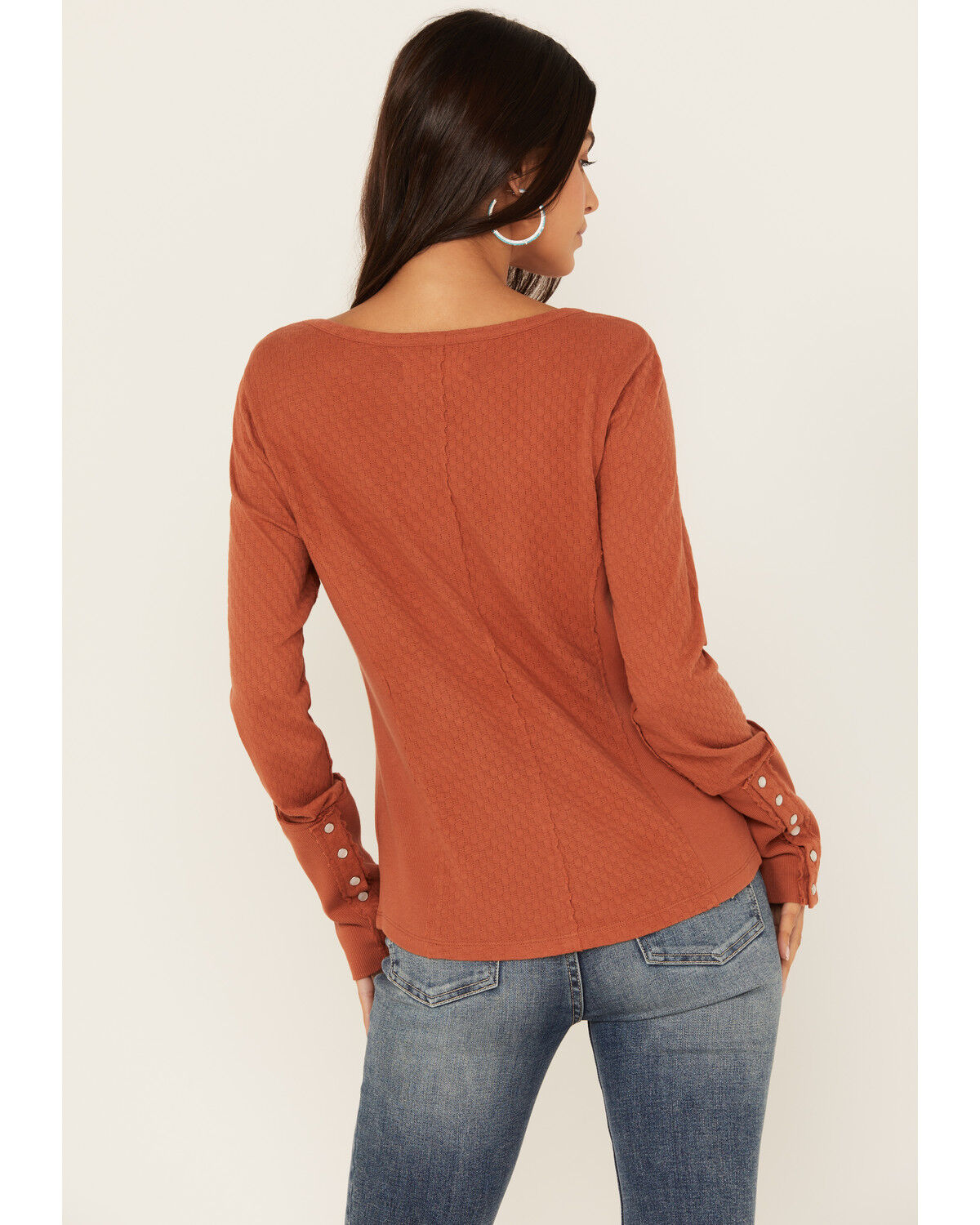 Image #4 - Idyllwind Women's Pearl Knit Henley Shirt, Pecan, hi-res