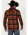 Image #4 - Pendleton Men's Canyon Plaid Print Long Sleeve Pearl Snap Western Shirt, Red, hi-res