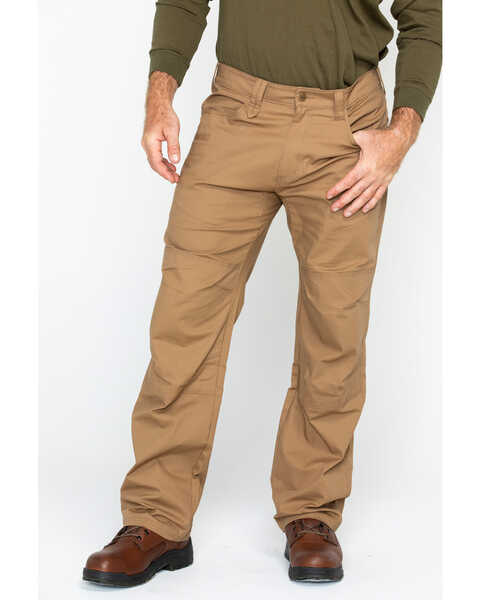Image #1 - Hawx Men's Stretch Ripstop Utility Work Pants , Brown, hi-res