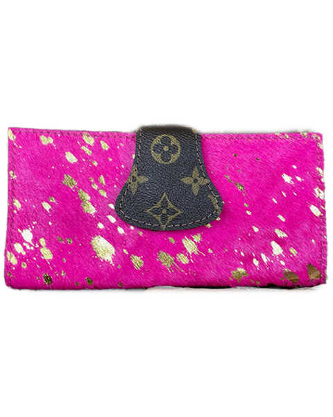Image #1 - Keep It Gypsy Women's Acid Cowhide Wallet , Pink, hi-res