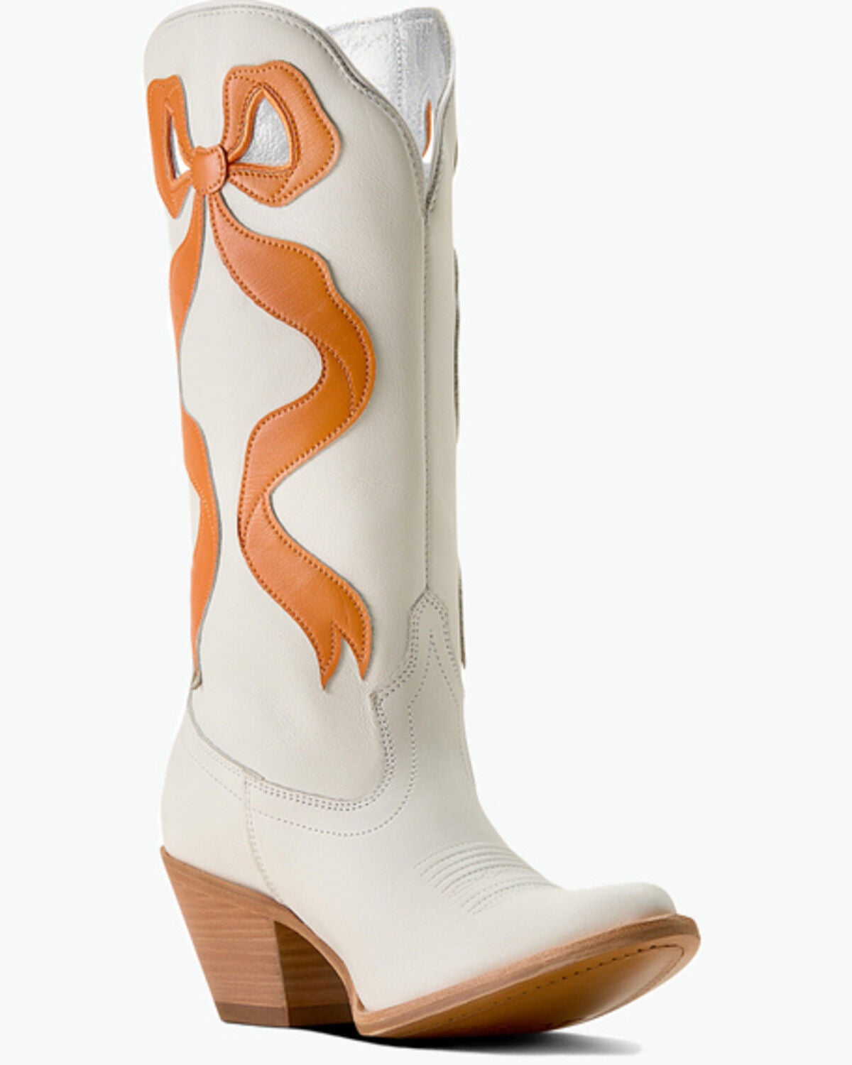 Ariat Women's Beaux Western Boots - Round Toe, White, hi-res