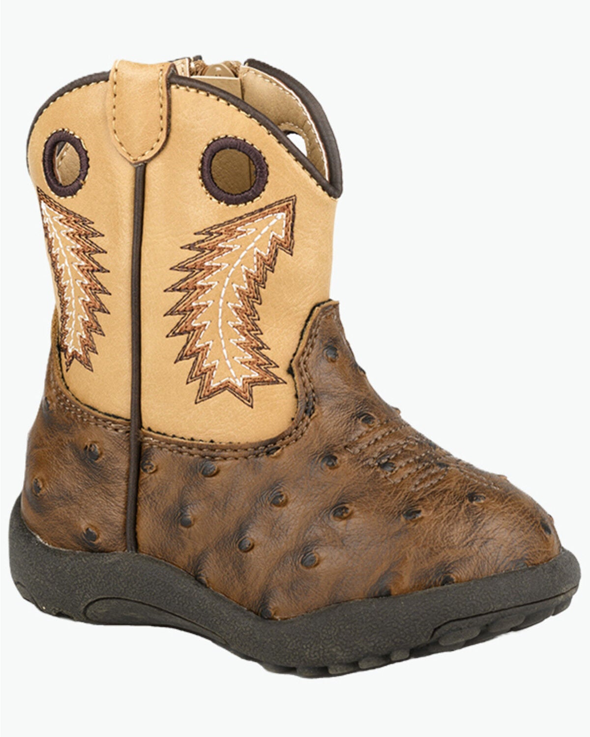 Roper Infant Boys' Cowbabies Walker Bumps Western Boots - Round Toe, Brown, hi-res