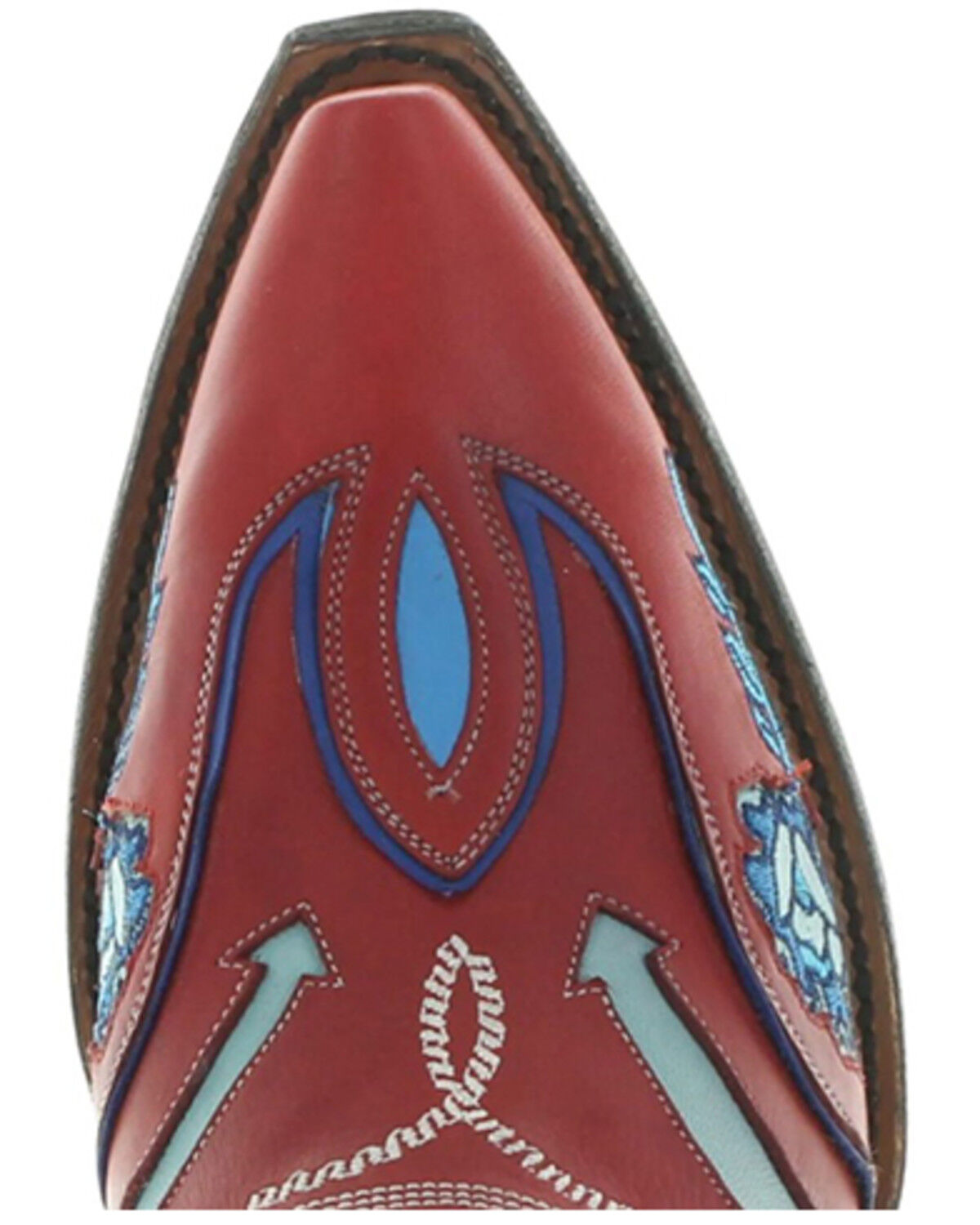 Image #4 - Double D Ranch Women's Wagon Wheel Western Boots - Snip Toe, Red, hi-res