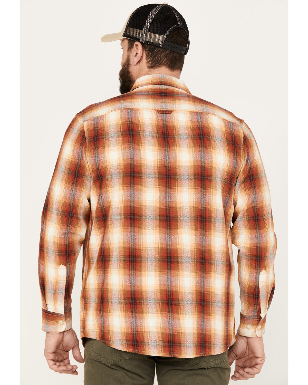 Image #4 - Pendleton Men's Beach Shack Plaid Print Long Sleeve Button-Down Western Shirt, Red, hi-res