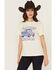 Image #1 - Wrangler X Lainey Wilson Women's Heart Like A Truck Short Sleeve Graphic Tee, White, hi-res