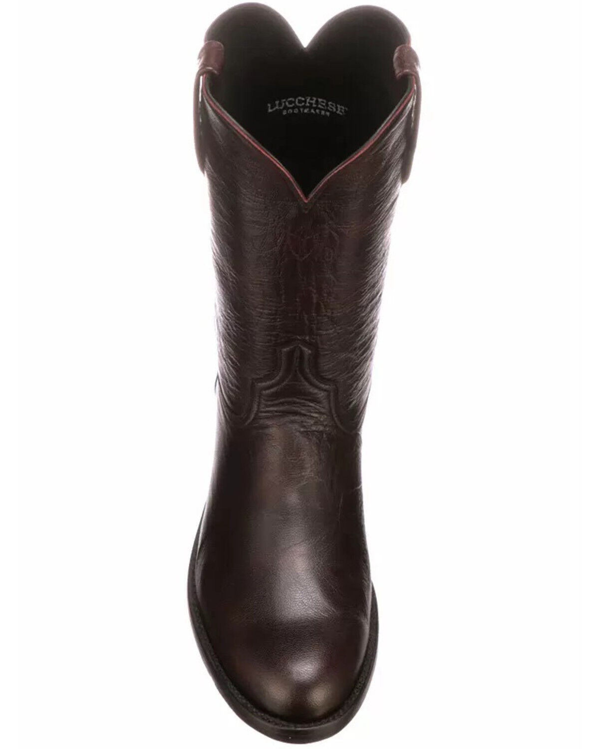Image #6 - Lucchese Men's Majestic Roper Western Boots - Round Toe, Black Cherry, hi-res