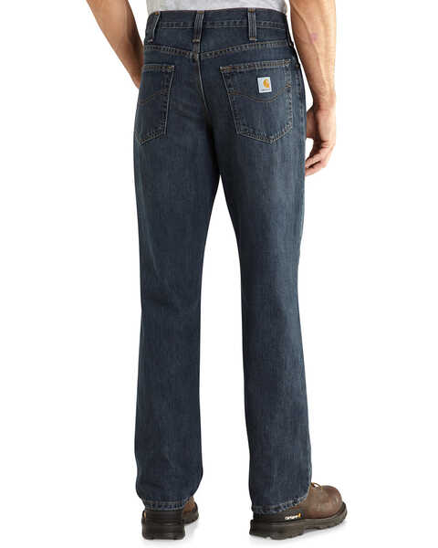 Image #5 - Carhartt Men's Holter Relaxed Fit Straight Leg Jeans, Med Stone, hi-res