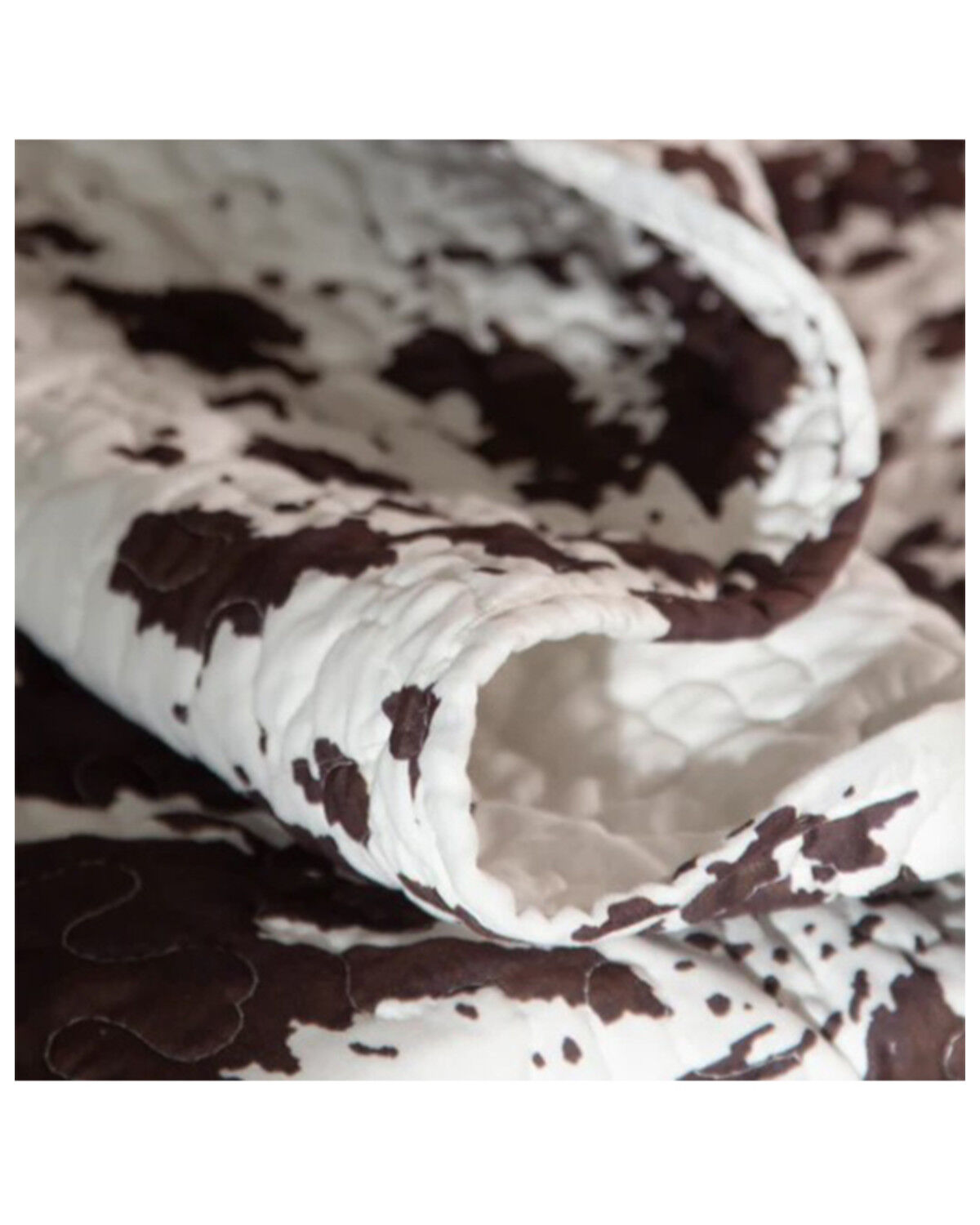 Image #3 - Wrangler Cowhide Quilt Set - Queen, Brown, hi-res