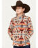 Image #1 - Powder River Outfitters Boys' Southwestern Print Fleece Pullover, Tan, hi-res