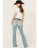 Image #1 - Ariat Women's Nia Light Wash Perfect Rise Slim Trouser Stretch Denim Jeans, Light Wash, hi-res