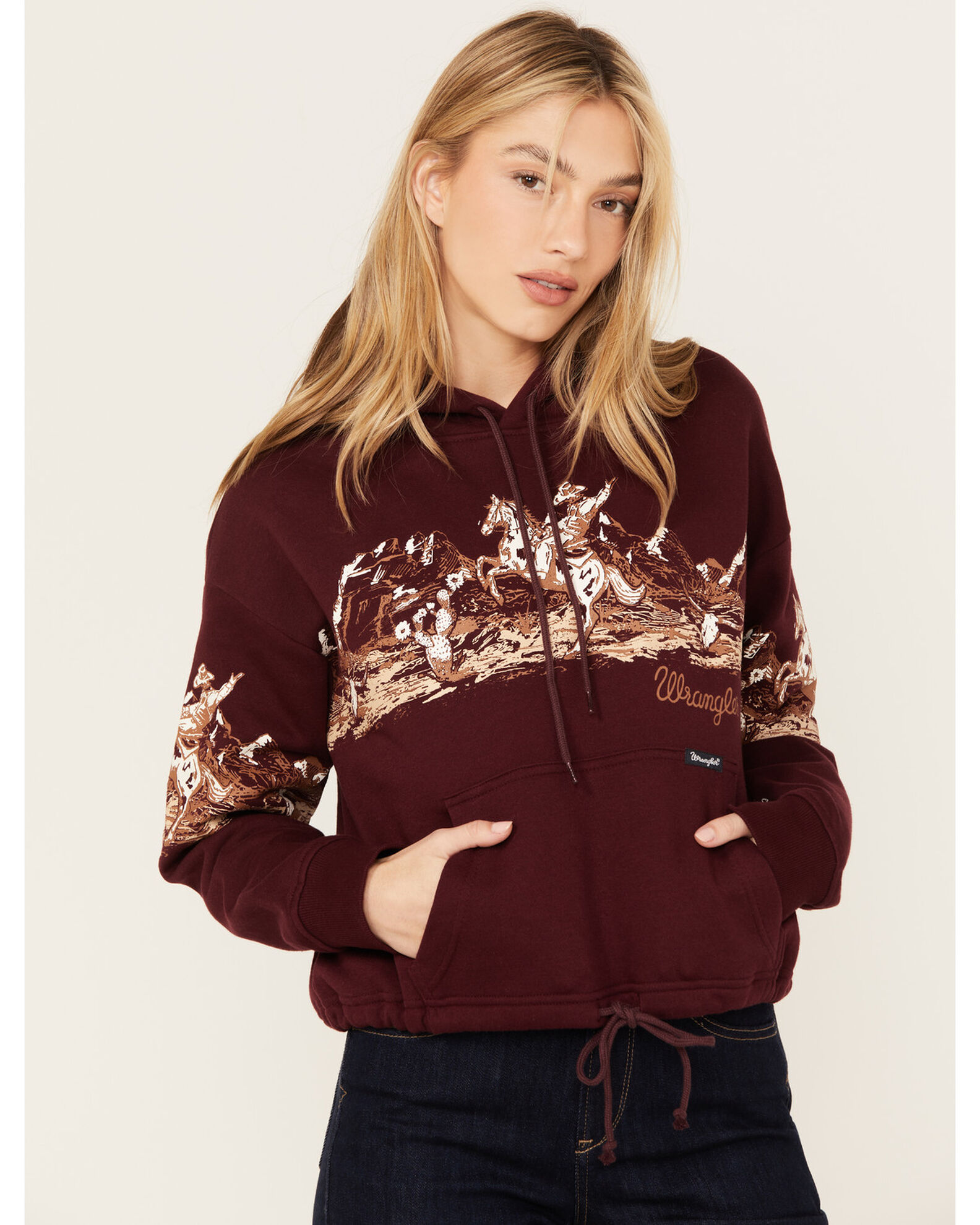 Wrangler cropped hoodie 2025