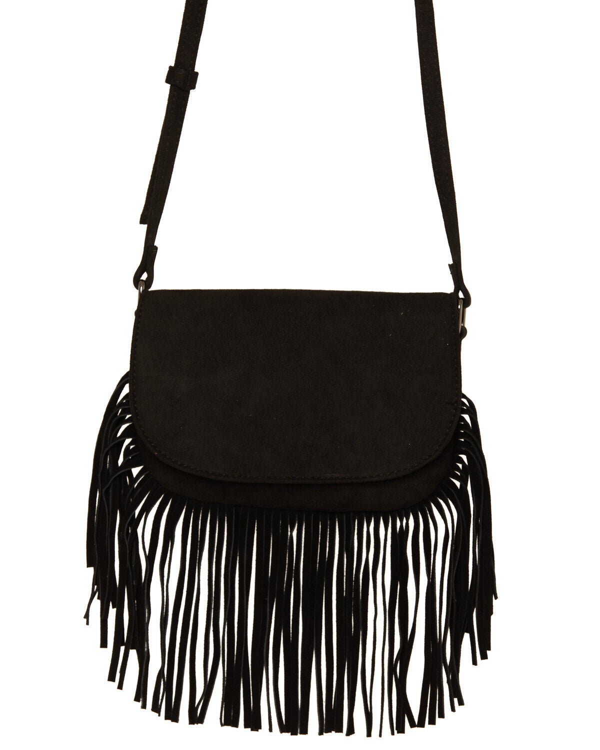 Image #2 - Shyanne Women's Henley Faux Suede Mini Crossbody Bag, Black, hi-res