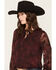 Image #2 - Idyllwind Women's Delwood Tie-Front Long Sleeve Blouse, Wine, hi-res
