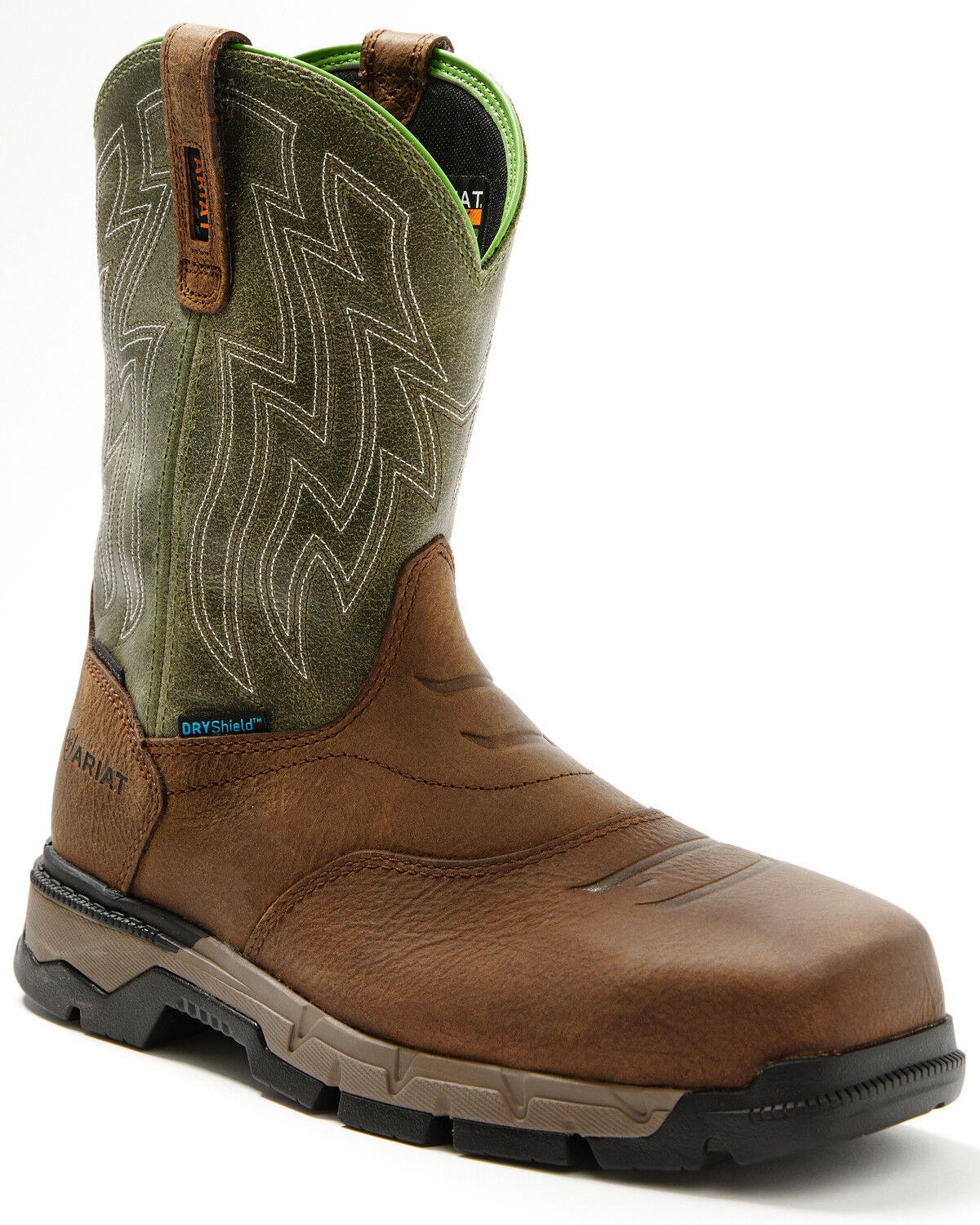 Ariat Men's Rebar Flex H2O Western Work Boots - Composite Toe, Chocolate, hi-res