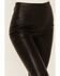 Image #2 - Free People Women's Black Spitfire Stacked Faux Leather Skinny Pants, Black, hi-res