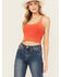 Image #1 - Fornia Women's Ribbed Lettuce Edge Brami, Red, hi-res