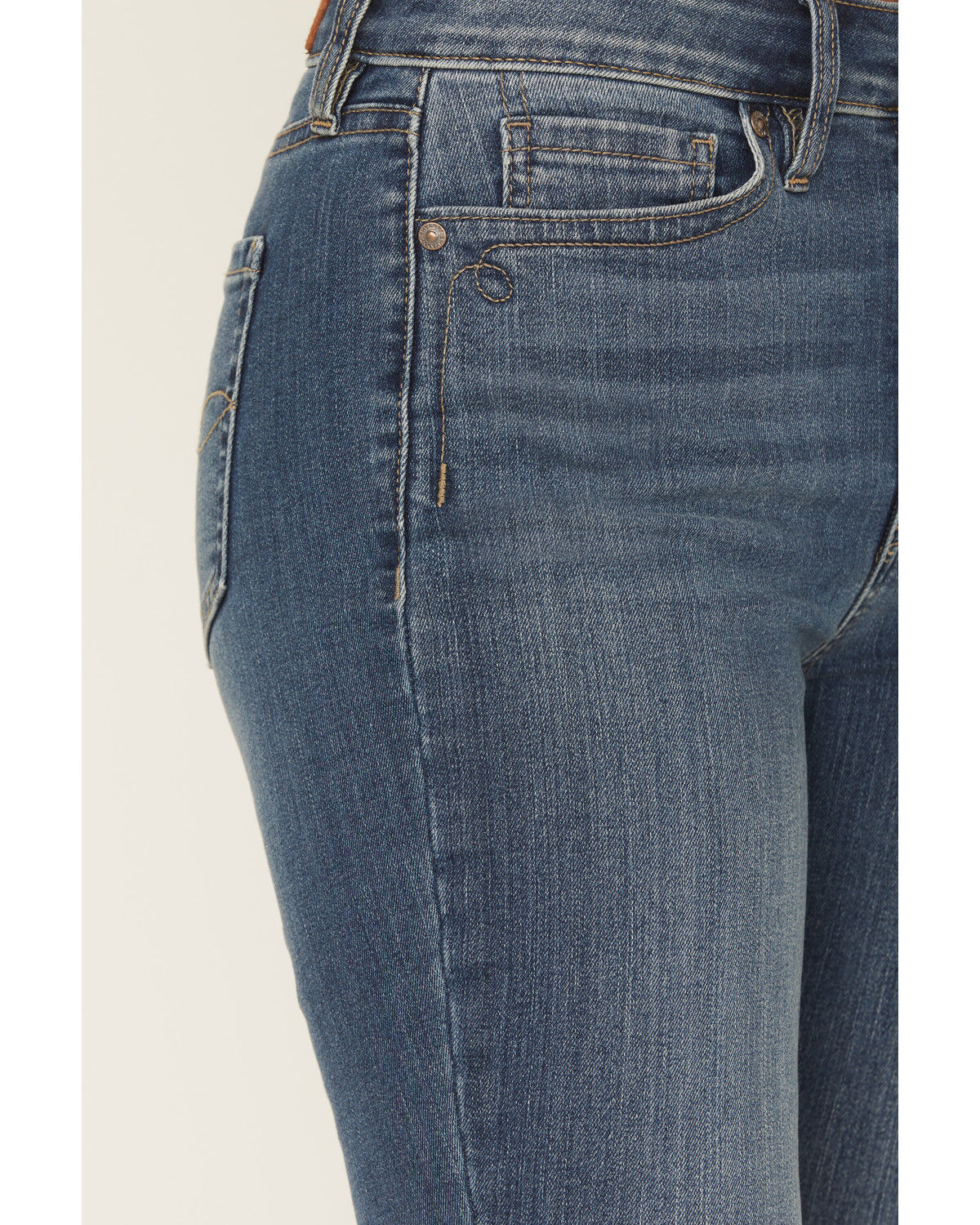 Image #2 - Shyanne Women's Celeste High Rise Bootcut Stretch Denim Jeans, Medium Wash, hi-res