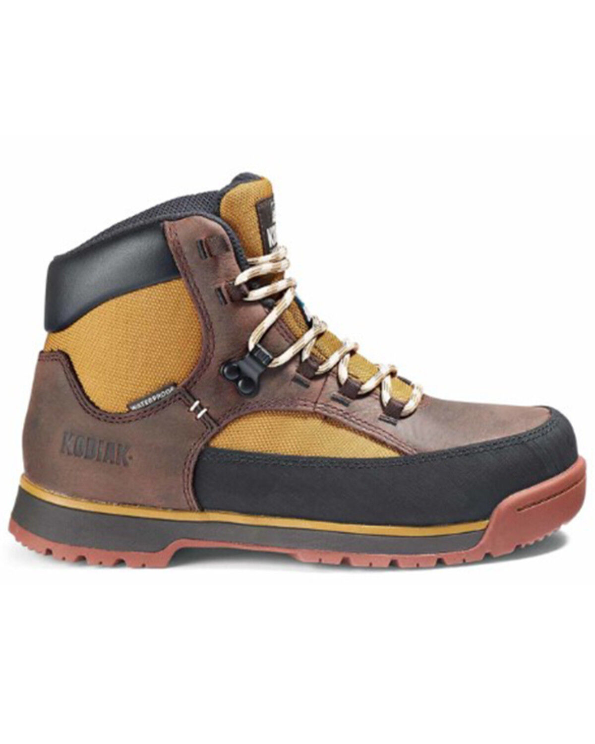 Image #2 - Kodiak Women's Greb Classic Hike Waterproof Work Boots - Steel Toe, Brown, hi-res