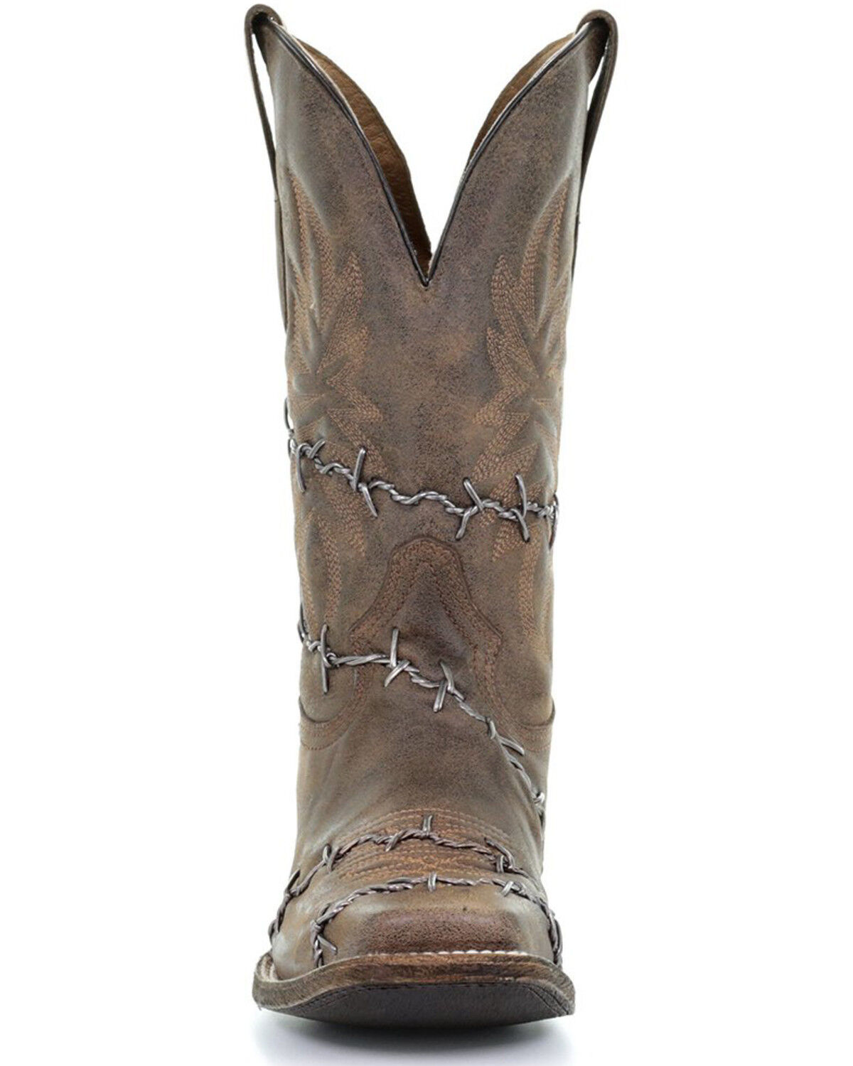 Image #5 - Corral Men's Barbed Wire Western Boots - Broad Square Toe, Brown, hi-res