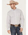 Image #1 - RANK 45&reg; Men's Fishing Small Plaid Print Long Sleeve Button-Down Western Shirt, White, hi-res