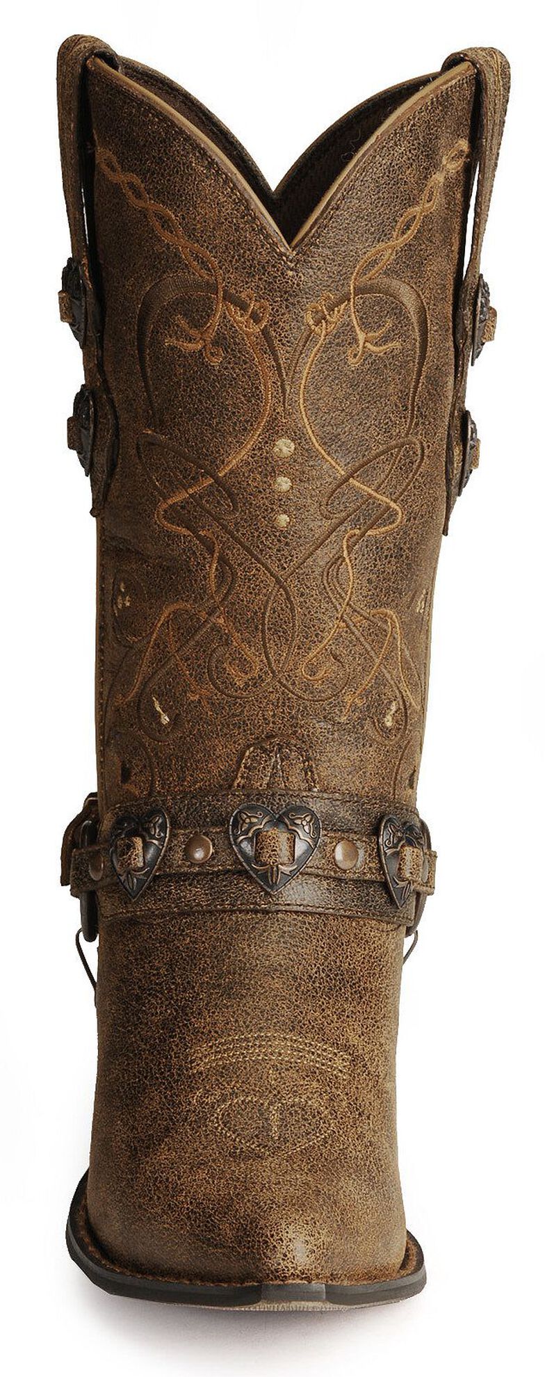 Image #11 - Durango Women's Crush Heart Harness Boots - Snip Toe, Brown, hi-res