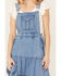 Image #3 - Vibrant Denim Women's Medium Wash Overall Denim Dress, Medium Wash, hi-res