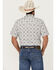 Image #4 - Cody James Men's High Plains Southwestern Print Short Sleeve Snap Western Shirt, Light Blue, hi-res