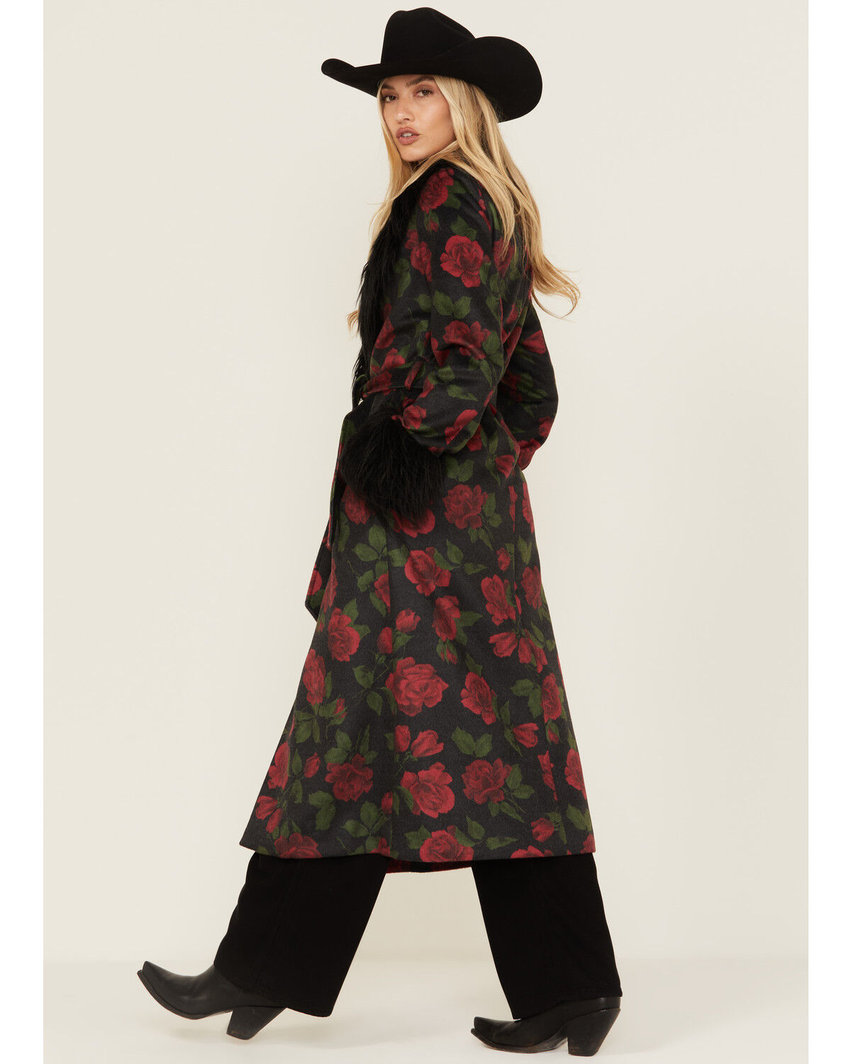 Image #4 - Show Me Your Mumu Women's Red Rose Long Coat, , hi-res