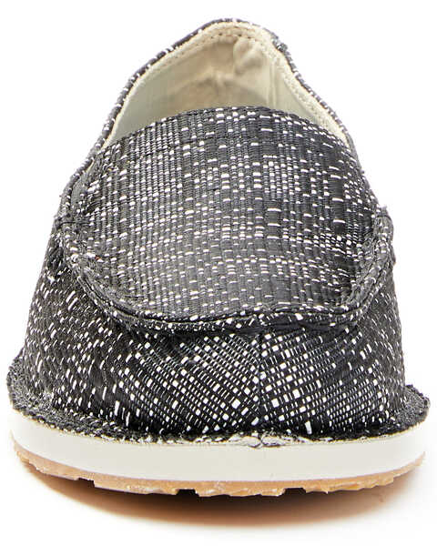 Image #4 - Wrangler Footwear Women's Casual Loafer Shoes - Moc Toe, Black/white, hi-res