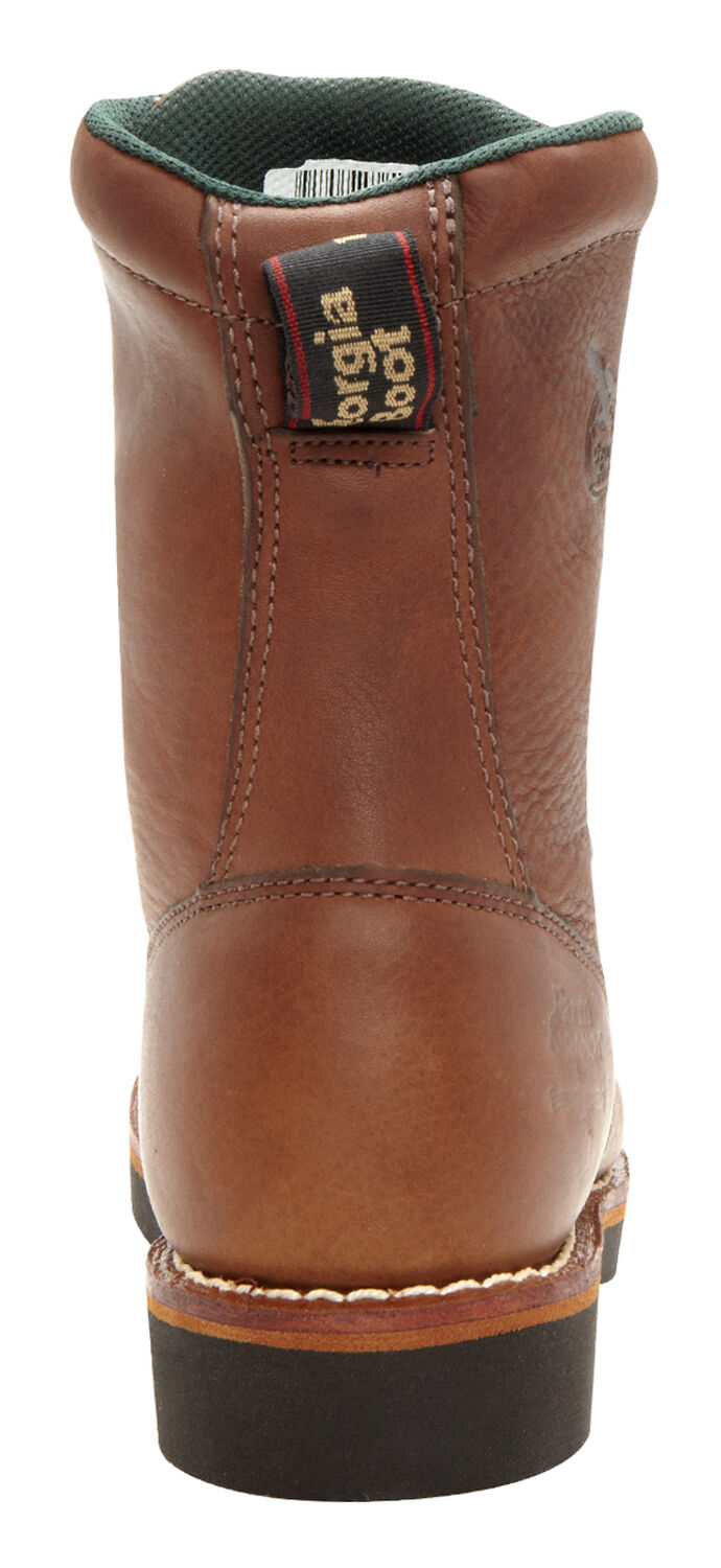 Image #7 - Georgia Boot Men's Farm and Ranch Lacer Work Boots - Soft Toe, Walnut, hi-res