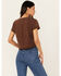 Image #4 - Shyanne Women's Chase Whiskey Not Cowboys Short Sleeve Graphic Tee, Dark Brown, hi-res