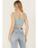 Image #4 - Shyanne Women's Fitted Stretch Lace Cami, Aqua, hi-res