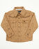 Image #1 - Cowboy Hardware Toddler Boys' Steerhead Long Sleeve Snap Western Shirt, Brown, hi-res