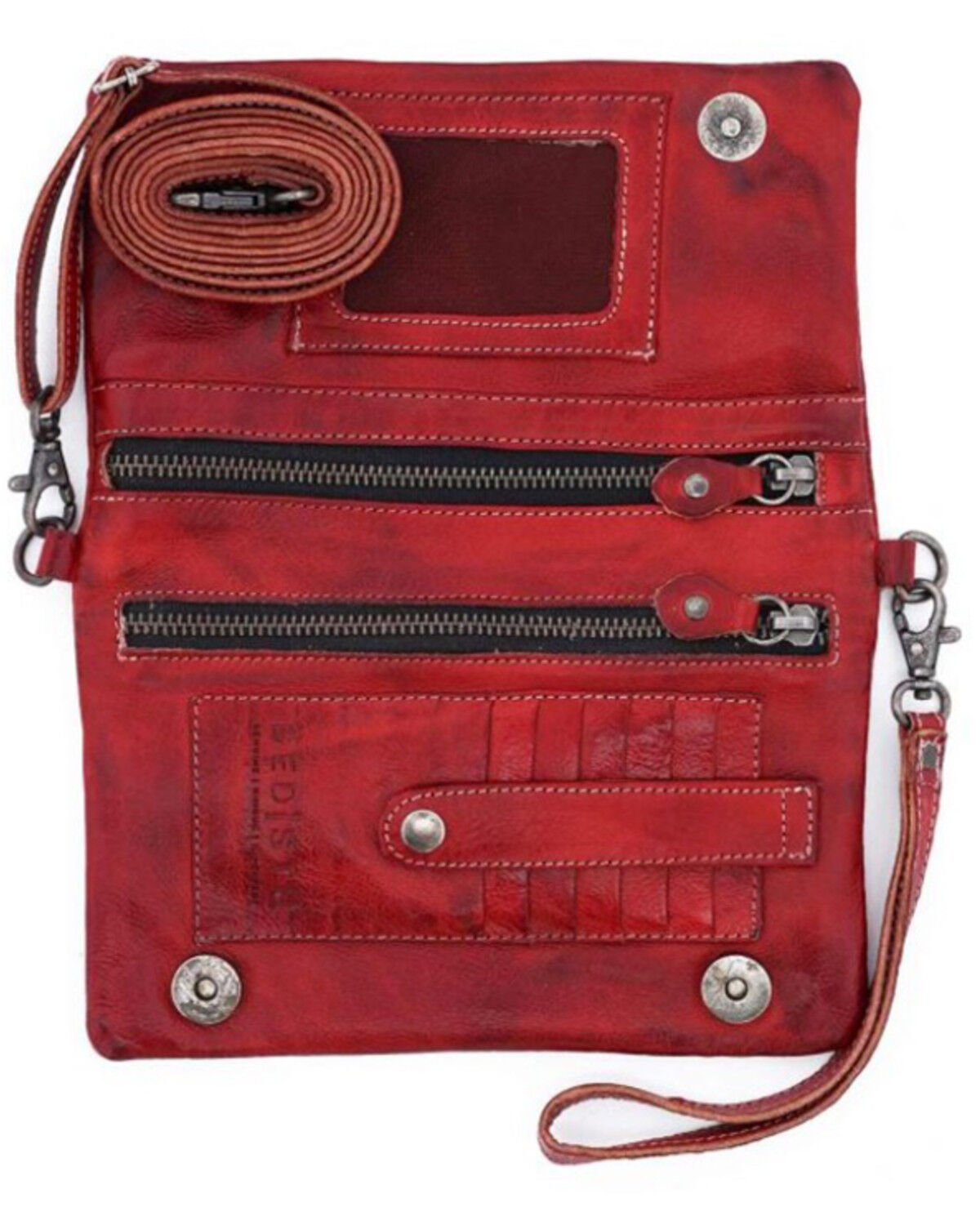 Image #4 - Bed Stu Women's Cadence Wallet Wristlet Crossbody Bag, Red, hi-res