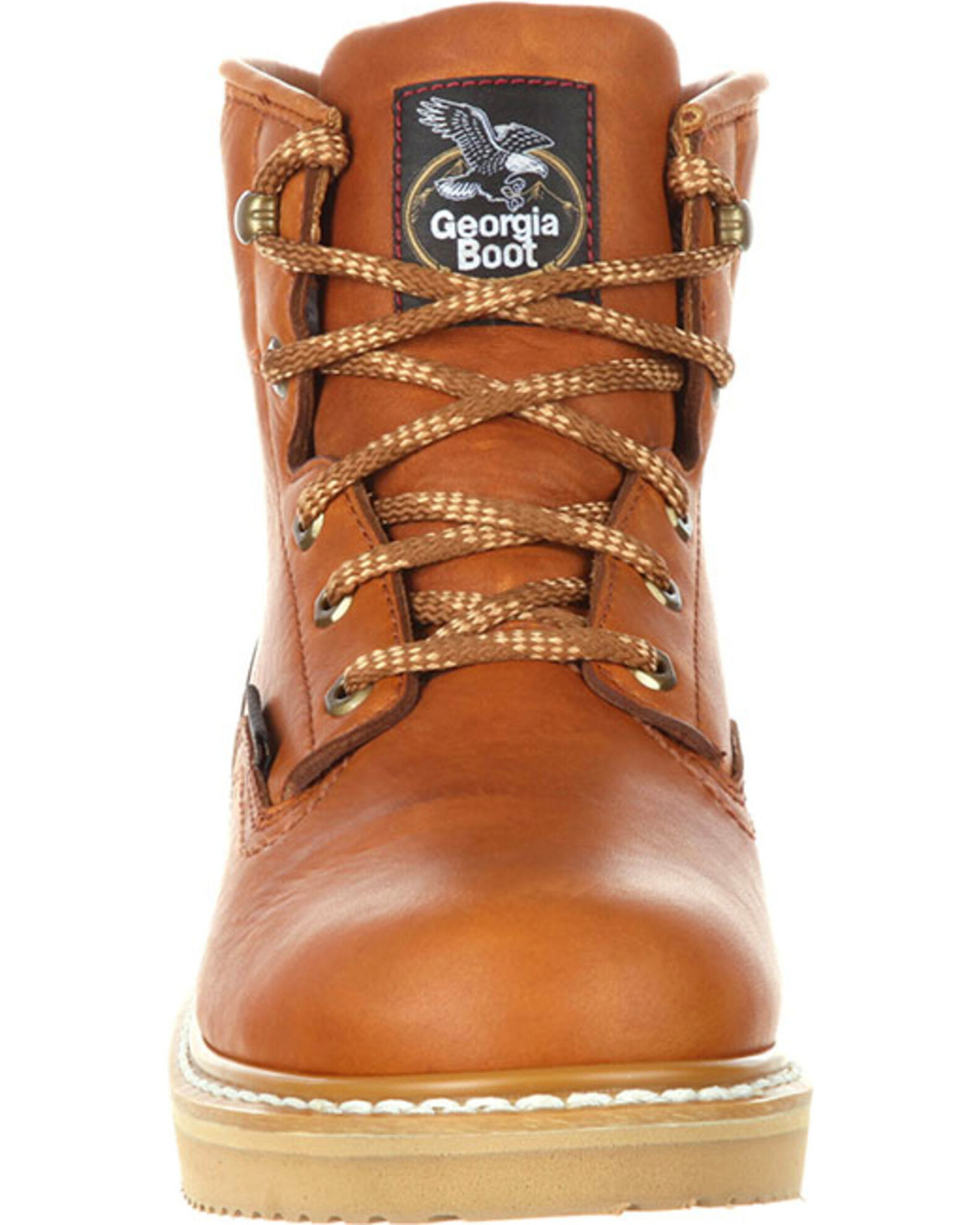 Image #4 - Georgia Boot Men's Waterproof Wedge 6" Work Boots - Round Toe, Brown, hi-res