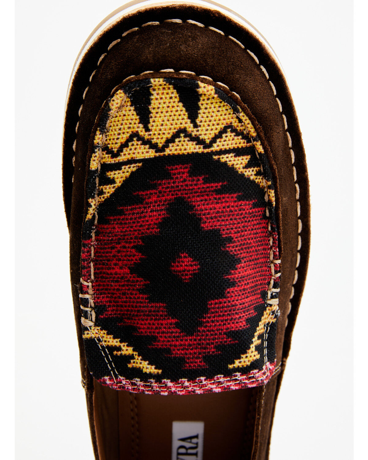Image #6 - Myra Bag Women's Auburn Southwestern Slip-On Shoe - Moc Toe, Brown, hi-res