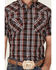 Image #3 - Rodeo Clothing Men's Red & Grey Plaid Short Sleeve Snap Western Shirt  , Red, hi-res