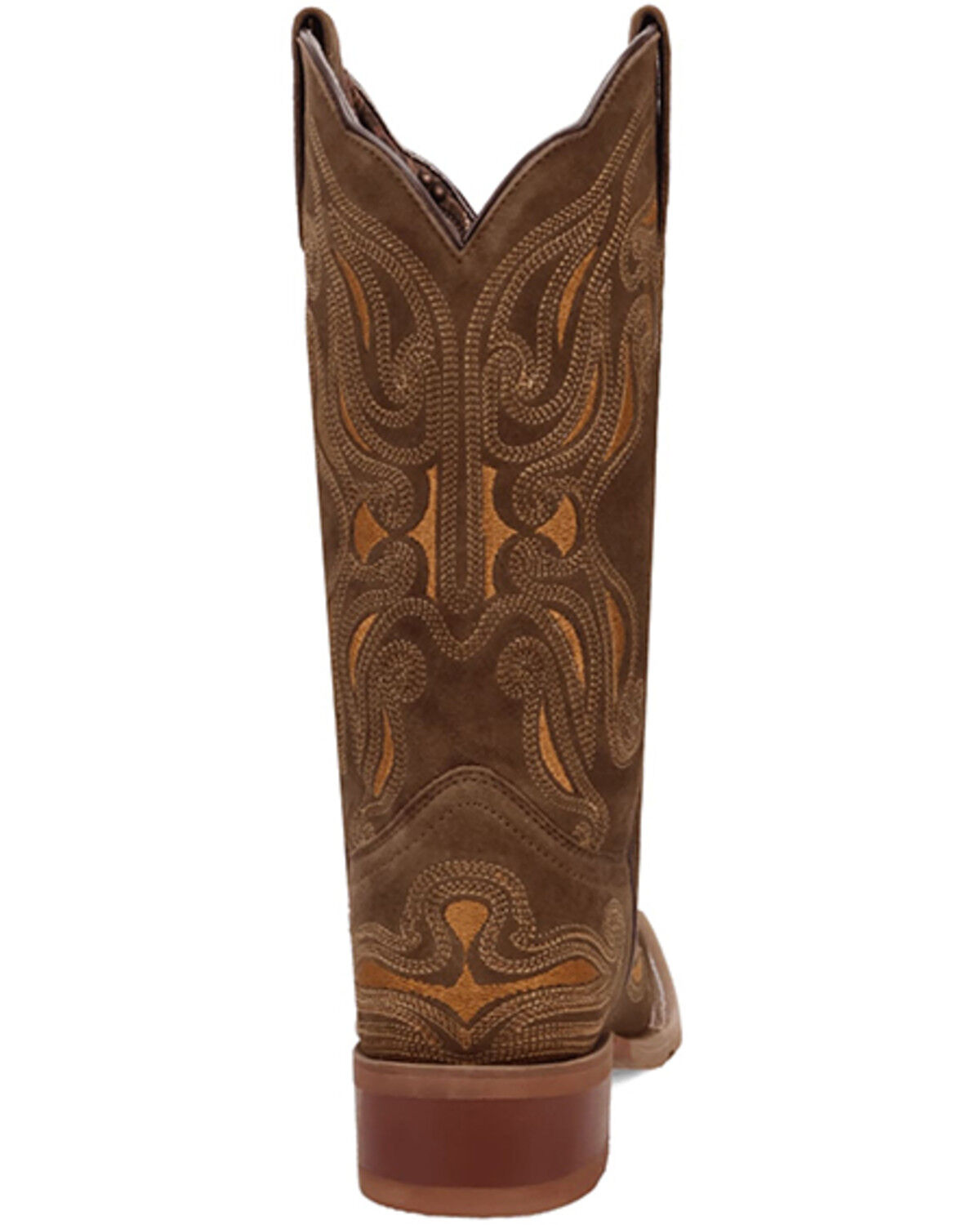 Image #5 - Laredo Women's Millie Suede Western Boots - Broad Square Toe, Olive, hi-res